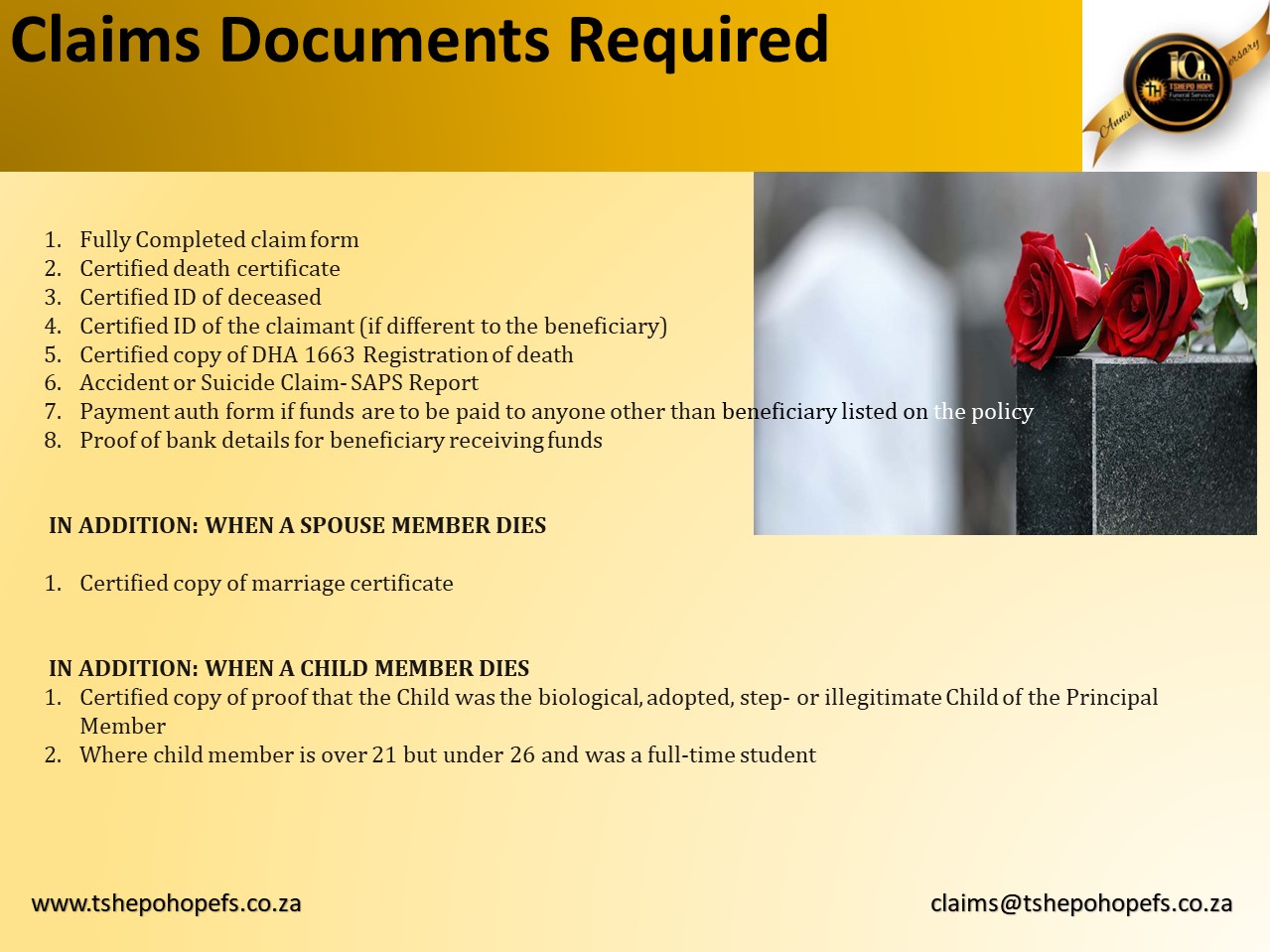 Easy Claims Process – Tshepo Hope Funeral Services