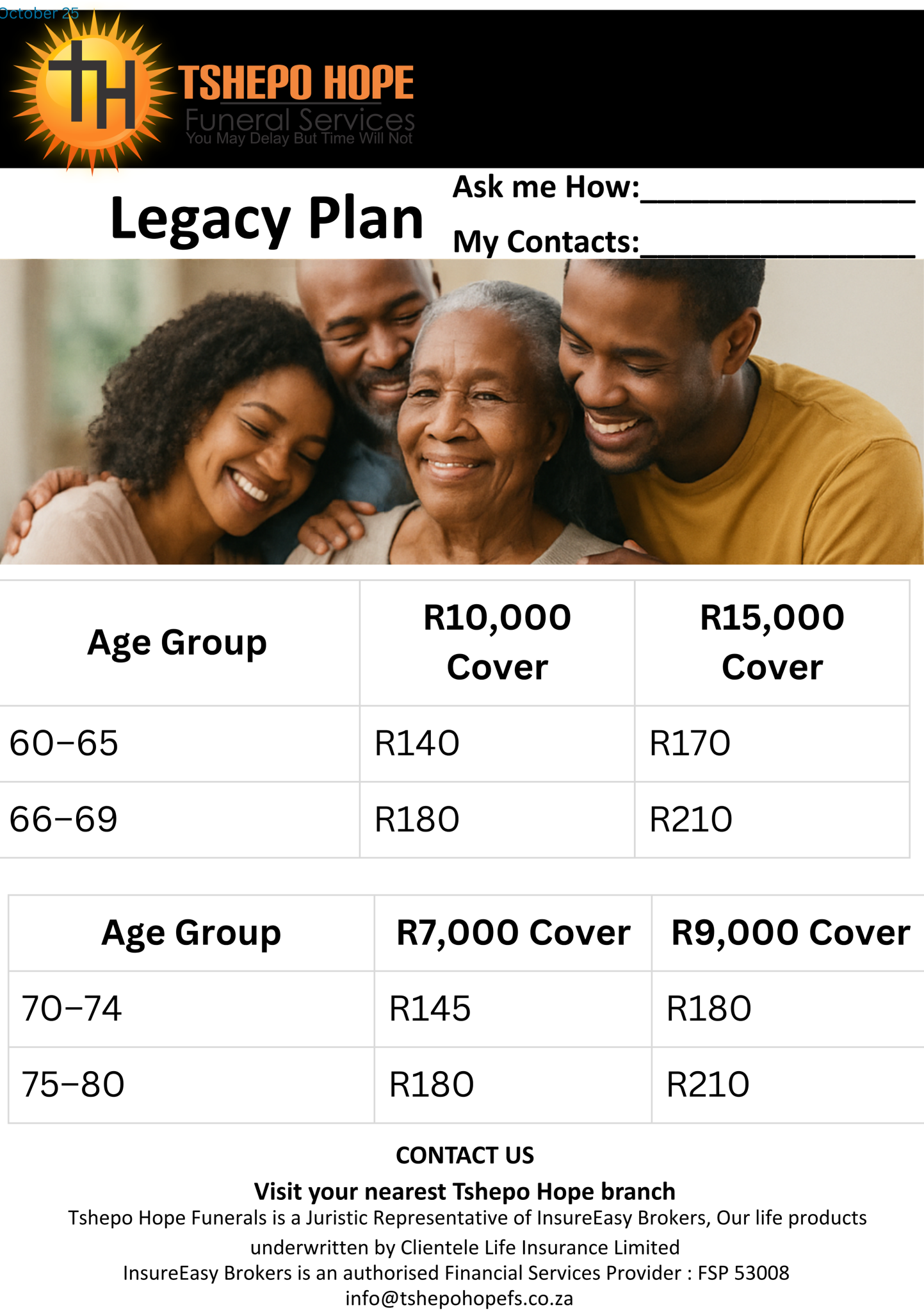Legacy Plan Pricing